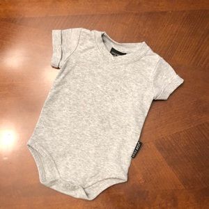 Little Bipsy v neck onesie with cuffed sleeves